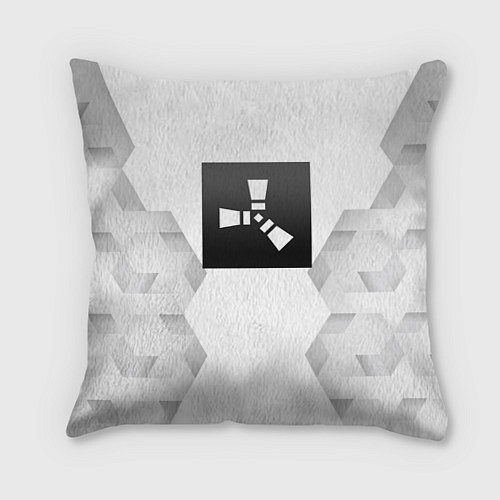 Подушка квадратная Rust white poly / 3D-принт – фото 1
