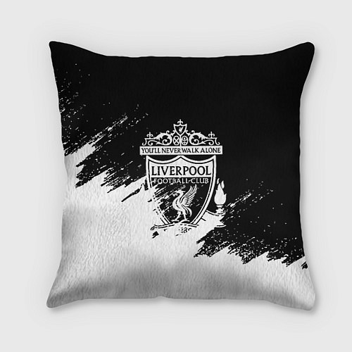 Подушка квадратная Liverpool краски белые / 3D-принт – фото 1
