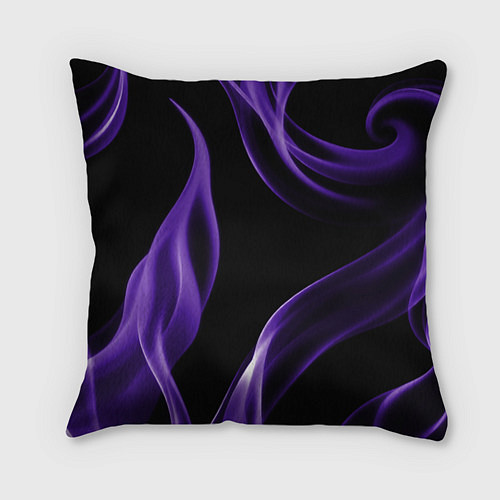 Подушка квадратная Purple abstraction / 3D-принт – фото 1