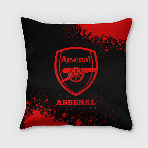 Подушка квадратная Arsenal - red gradient / 3D-принт – фото 1