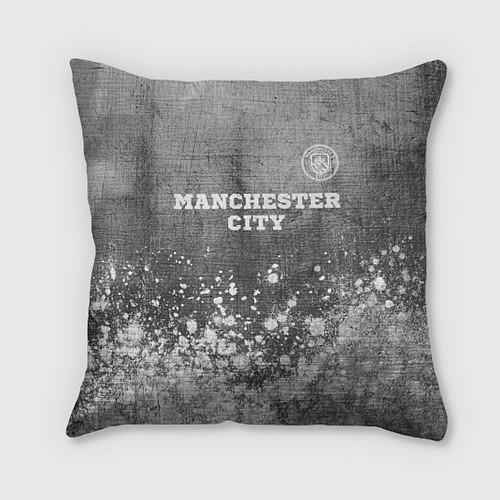 Подушка квадратная Manchester City - grey gradient посередине / 3D-принт – фото 1