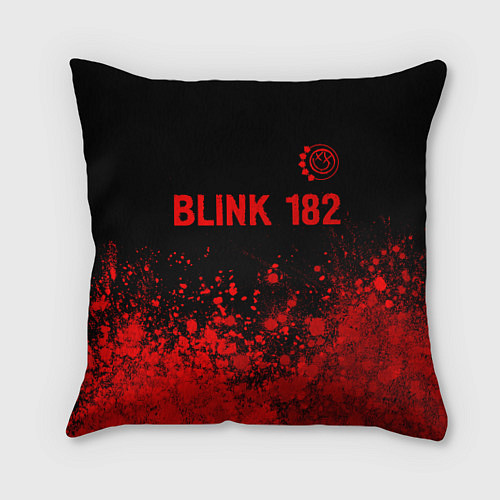 Подушка квадратная Blink 182 - red gradient посередине / 3D-принт – фото 1