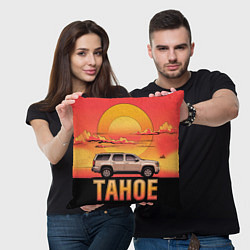 Подушка квадратная Tahoe на закате джип, цвет: 3D-принт — фото 2