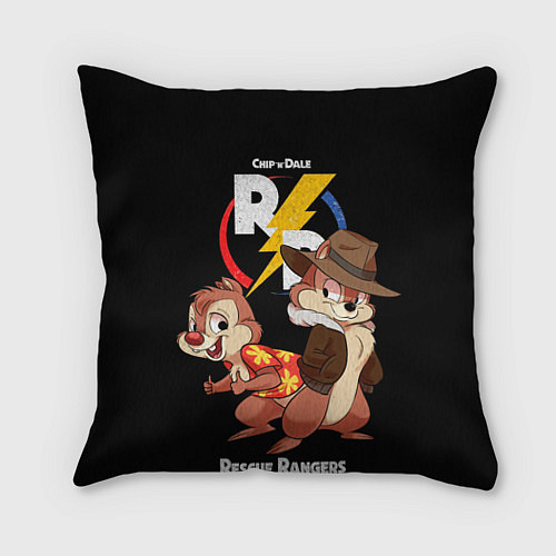 Подушка квадратная Чип и Дейл - rescue rangers / 3D-принт – фото 1