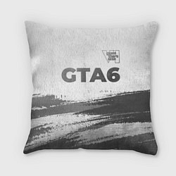 Подушка квадратная GTA6 - white gradient посередине, цвет: 3D-принт