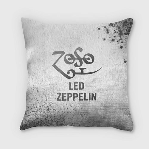 Подушка квадратная Led Zeppelin - white gradient / 3D-принт – фото 1