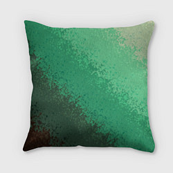 Подушка квадратная Градиент текстурный зелёный, цвет: 3D-принт