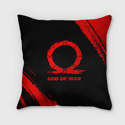 Подушка квадратная God of War - red gradient / 3D-принт – фото 1