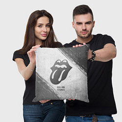 Подушка квадратная Rolling Stones - white gradient, цвет: 3D-принт — фото 2