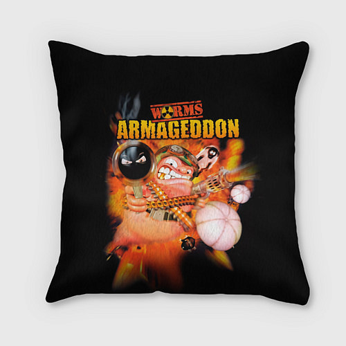 Подушка квадратная Worms - armageddon / 3D-принт – фото 1