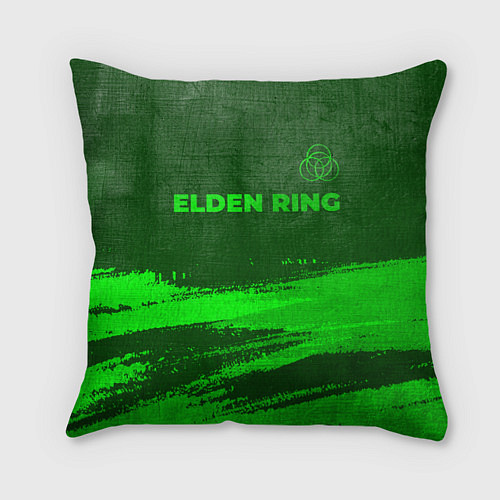 Подушка квадратная Elden Ring - green gradient посередине / 3D-принт – фото 1