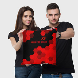 Подушка квадратная Need for Speed - red gradient посередине, цвет: 3D-принт — фото 2
