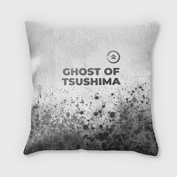 Подушка квадратная Ghost of Tsushima - white gradient посередине, цвет: 3D-принт