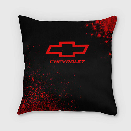 Подушка квадратная Chevrolet - red gradient / 3D-принт – фото 1