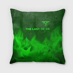 Подушка квадратная The Last Of Us - green gradient посередине, цвет: 3D-принт