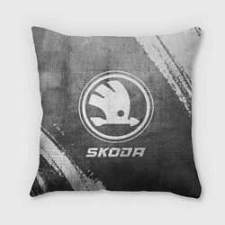 Подушка квадратная Skoda - grey gradient