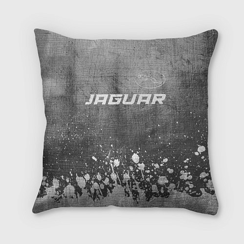 Подушка квадратная Jaguar - grey gradient посередине / 3D-принт – фото 1