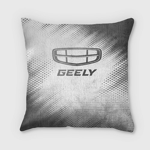 Подушка квадратная Geely - white gradient / 3D-принт – фото 1