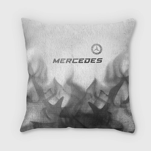 Подушка квадратная Mercedes - white gradient посередине / 3D-принт – фото 1