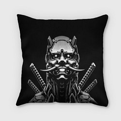 Подушка квадратная Киборг ниндзя в маске демона, цвет: 3D-принт