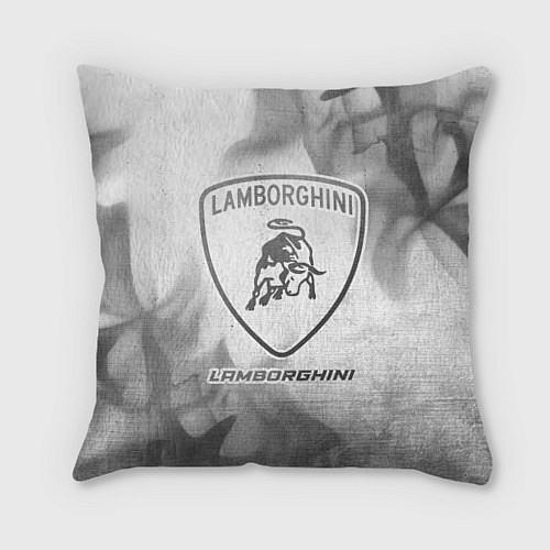 Подушка квадратная Lamborghini - white gradient / 3D-принт – фото 1