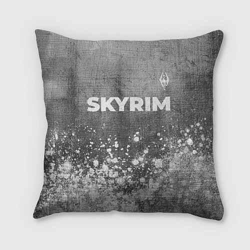 Подушка квадратная Skyrim - grey gradient посередине / 3D-принт – фото 1