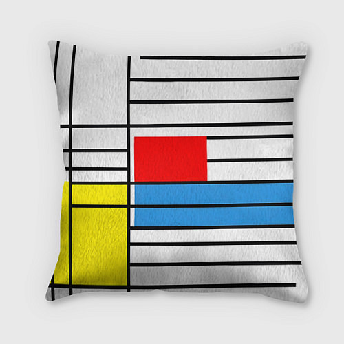 Подушка квадратная В стиле мондриана / 3D-принт – фото 1