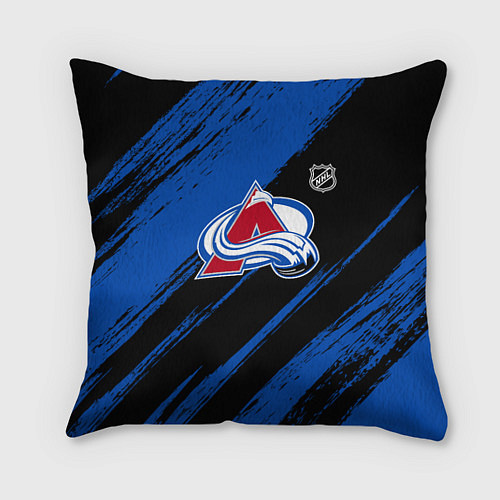Подушка квадратная Колорадо Эвеланш - синий и черный / 3D-принт – фото 1