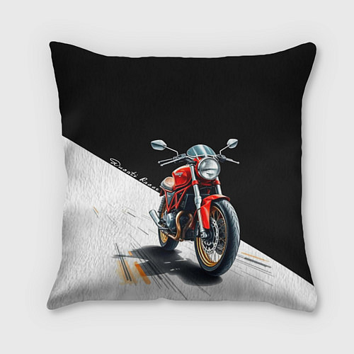 Подушка квадратная Ducati Racer / 3D-принт – фото 1