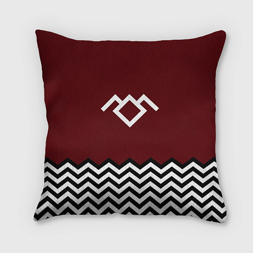 Подушка квадратная Твин Пикс - лого / 3D-принт – фото 1