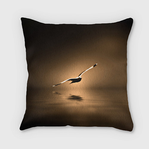 Подушка квадратная Летящая птица / 3D-принт – фото 1