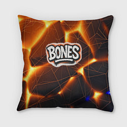 Подушка квадратная Bones лого в уличном стиле, цвет: 3D-принт