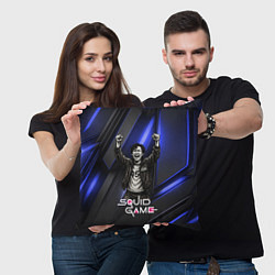 Подушка квадратная Победа игрока 456 Игра в кальмара, цвет: 3D-принт — фото 2