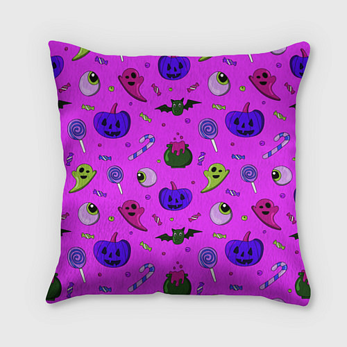 Подушка квадратная Halloween pink / 3D-принт – фото 1