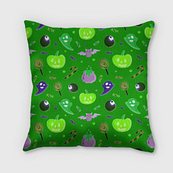 Подушка квадратная Halloween green, цвет: 3D-принт