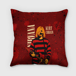 Подушка квадратная Нирвана, гранж из 90-х