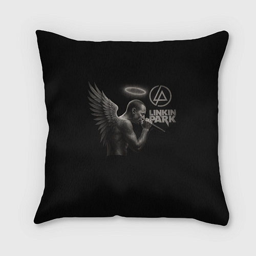 Подушка квадратная Честер Беннингтон - LP angel / 3D-принт – фото 1