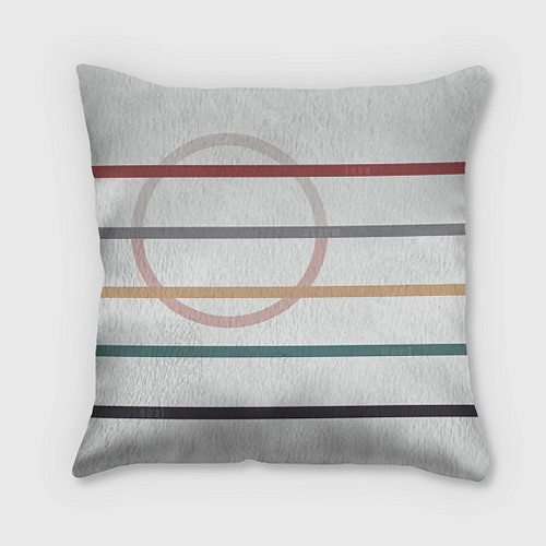 Подушка квадратная Stripes and circle / 3D-принт – фото 1