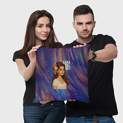 Подушка квадратная Lana Del Rey с цветами в волосах, цвет: 3D-принт — фото 2