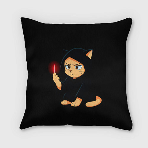 Подушка квадратная Котик ситх / 3D-принт – фото 1