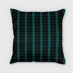 Подушка квадратная Color blue dark stripe, цвет: 3D-принт