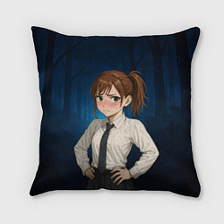 Подушка квадратная Сиратори Айра школьница, цвет: 3D-принт