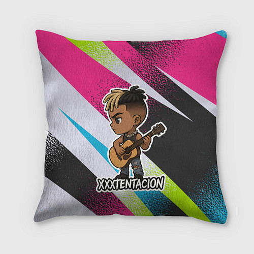 Подушка квадратная XXXTentacion в мультяшном стиле / 3D-принт – фото 1