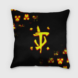 Подушка квадратная Doom x minecraft