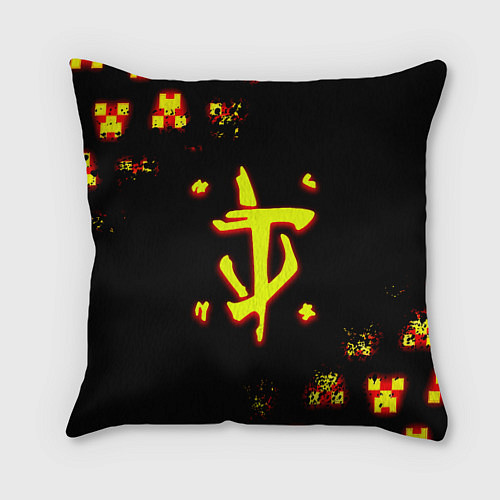 Подушка квадратная Doom x minecraft / 3D-принт – фото 1
