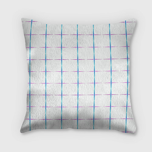 Подушка квадратная Color white blue stripes / 3D-принт – фото 1