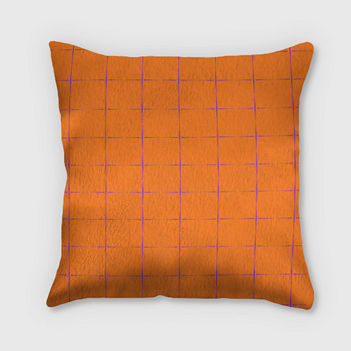 Подушка квадратная Color orange stripe / 3D-принт – фото 1