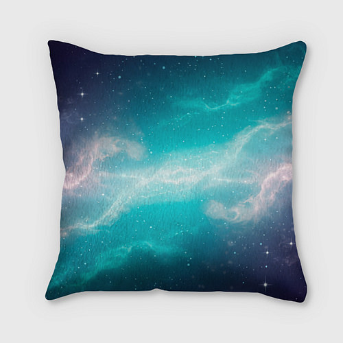 Подушка квадратная Галактическое сияние небес / 3D-принт – фото 1