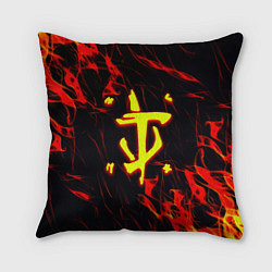 Подушка квадратная Doom огненные искры