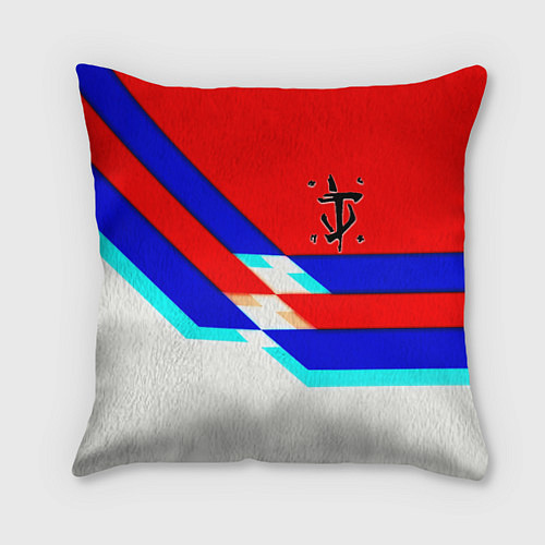 Подушка квадратная Doom geometry cyber sport / 3D-принт – фото 1